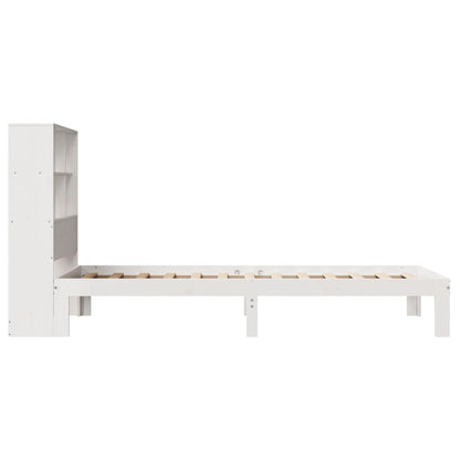 Letto Libreria senza Materasso Bianco 90x190 cm Massello Pino