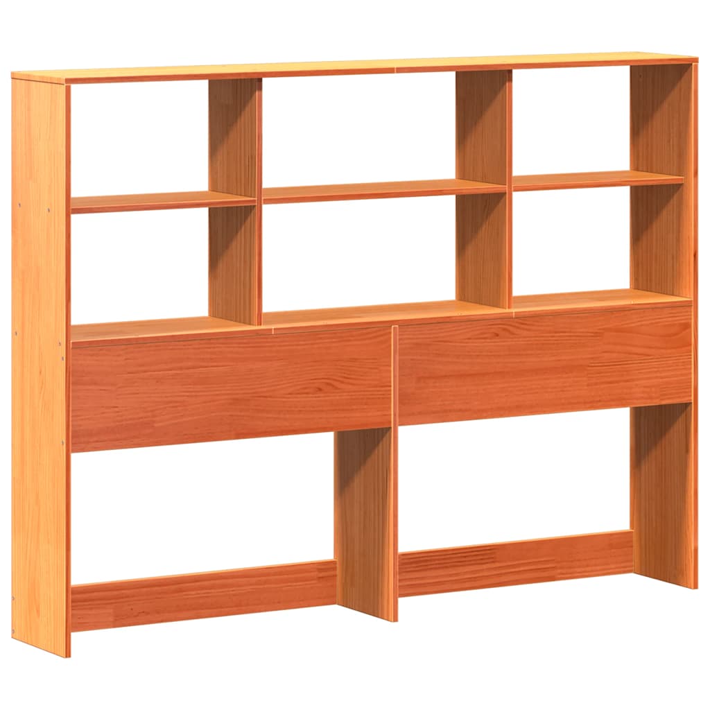 Letto Libreria senza Materasso Marrone Cera 135x190 cm in Pino | homemem39