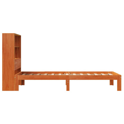 Letto Libreria senza Materasso Marrone Cera 100x200 cm in Pino | homemem39