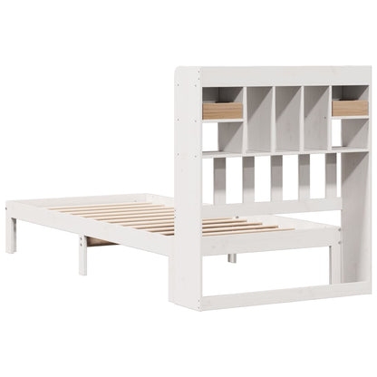 Letto con Libreria senza Materasso 75x190 cm in Legno Pino - homemem39