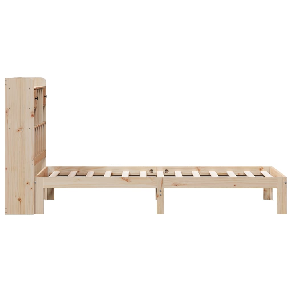Letto Libreria senza Materasso 90x190 cm Legno Massello Pino - homemem39