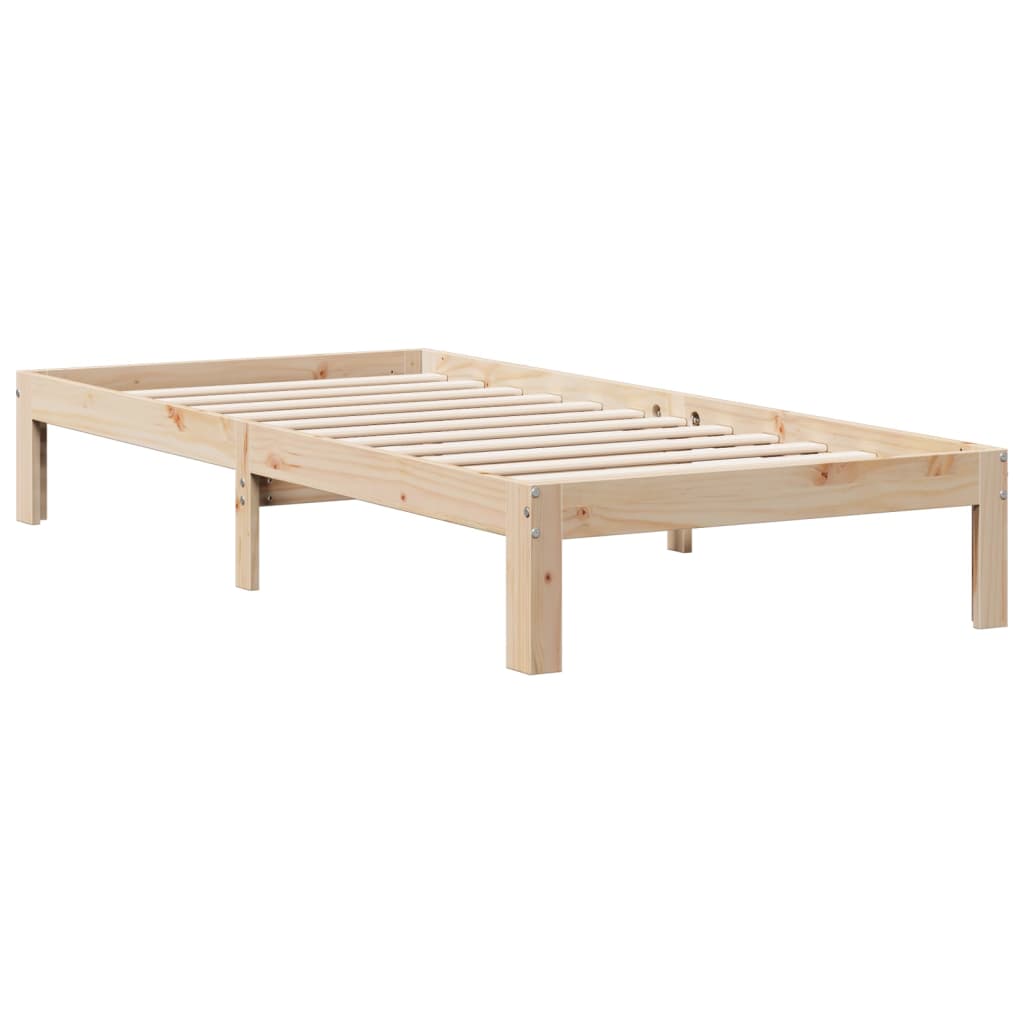 Letto Libreria senza Materasso 90x190 cm Legno Massello Pino - homemem39