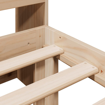 Letto Libreria senza Materasso 90x190 cm Legno Massello Pino - homemem39