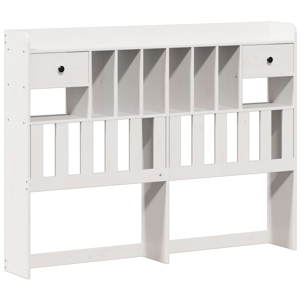 Letto Libreria senza Materasso Bianco 135x190 cm Legno di Pino