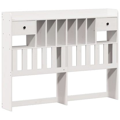 Letto Libreria senza Materasso Bianco 135x190 cm Legno di Pino