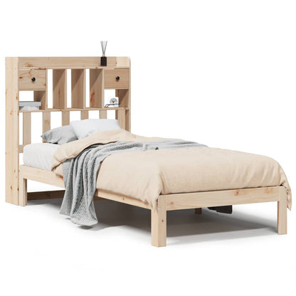 Letto Libreria senza Materasso 90x200 cm Legno Massello Pino - homemem39