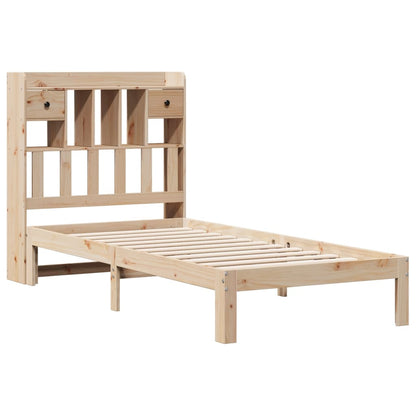 Letto Libreria senza Materasso 90x200 cm Legno Massello Pino - homemem39