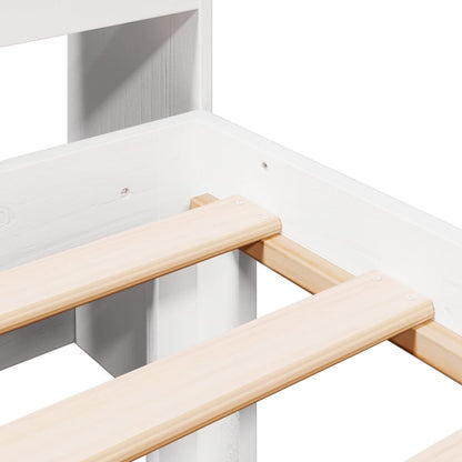 Letto Libreria senza Materasso Bianca 90x200 cm Legno di Pino - homemem39