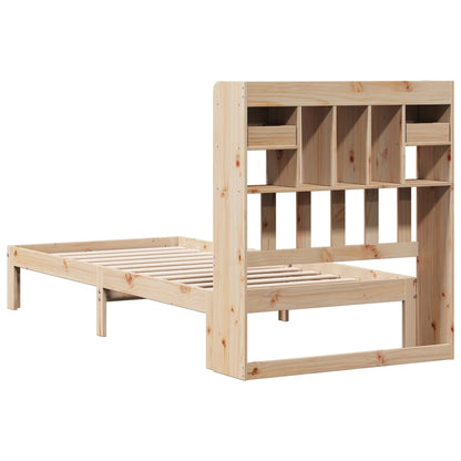 Letto Libreria senza Materasso 100x200 cm in Legno di Pino | homemem39