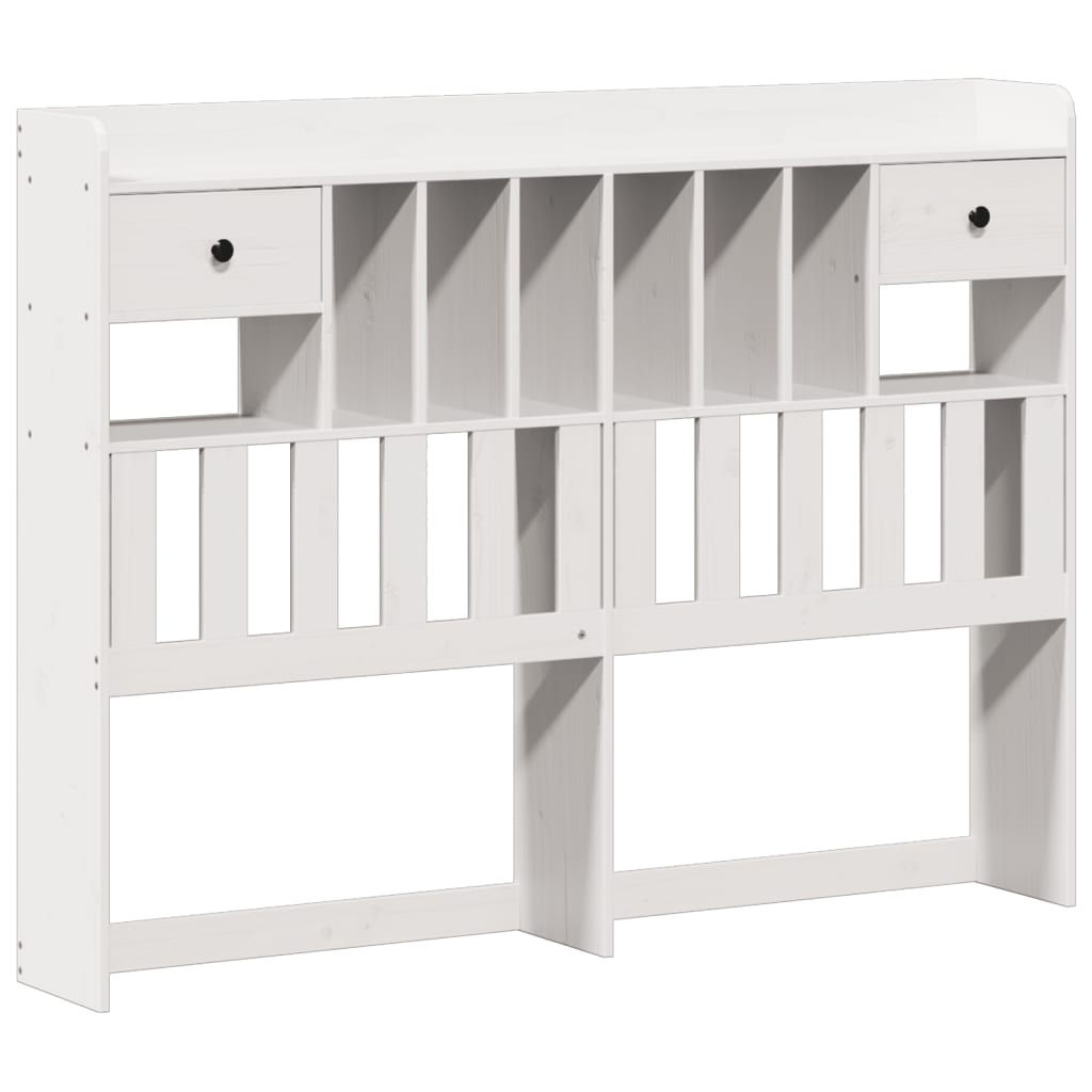 Letto Libreria senza Materasso Bianco 140x200 cm Legno di Pino - homemem39