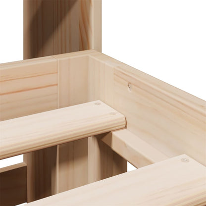 Letto Libreria senza Materasso 160x200 cm in Legno di Pino - homemem39