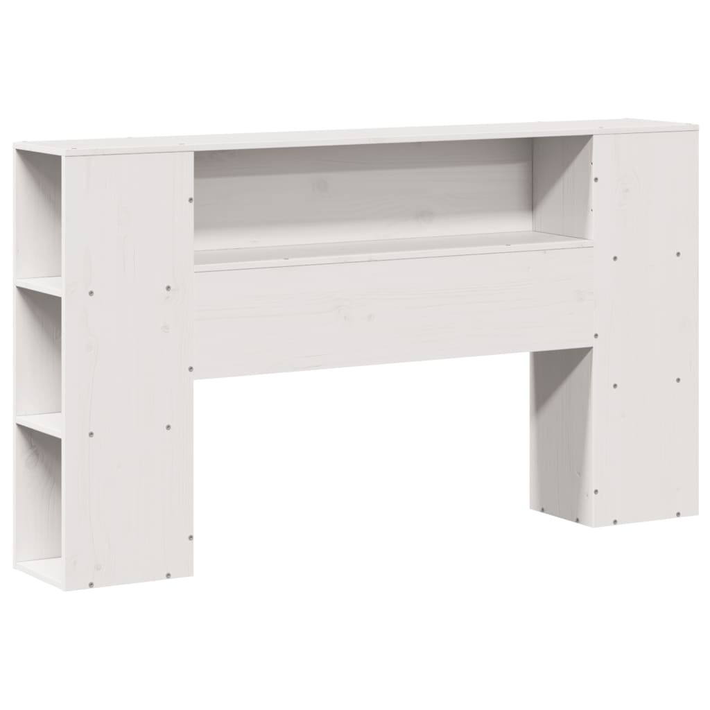 Letto Libreria senza Materasso Bianco 140x190 cm Legno di Pino - homemem39