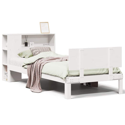 Letto con Libreria senza Materasso 75x190 cm in Legno Pino - homemem39