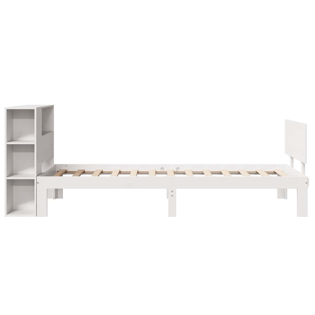 Letto con Libreria senza Materasso 75x190 cm in Legno Pino - homemem39