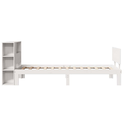 Letto con Libreria senza Materasso 75x190 cm in Legno Pino - homemem39