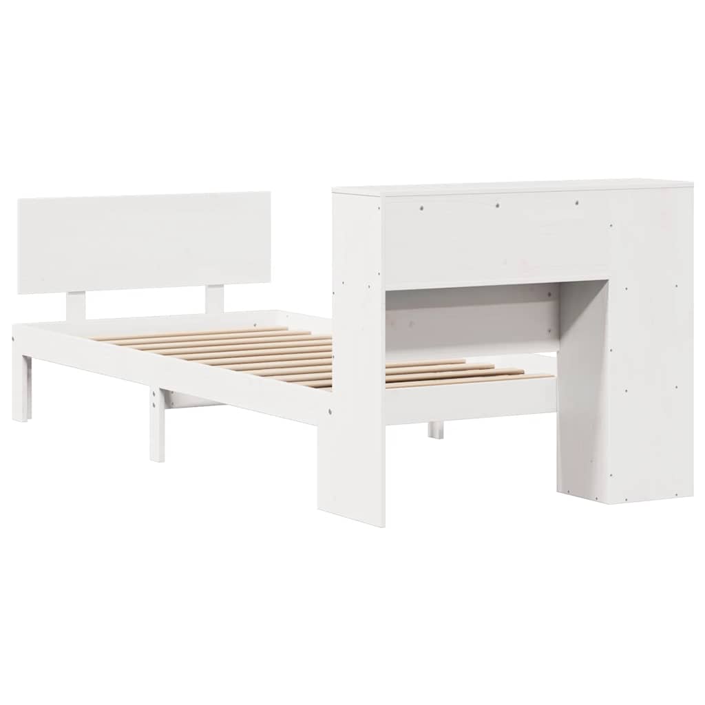 Letto con Libreria senza Materasso 75x190 cm in Legno Pino - homemem39