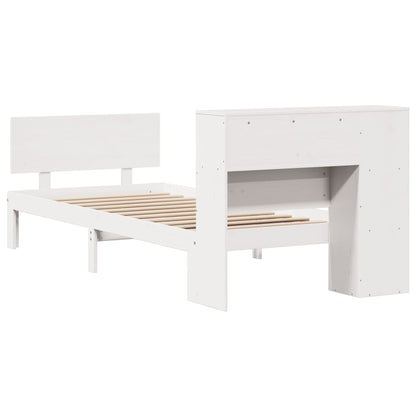 Letto Libreria senza Materasso Bianca 90x200 cm Legno di Pino