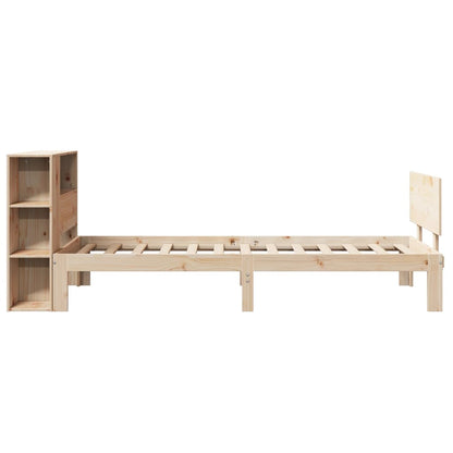 Letto Libreria senza Materasso 100x200 cm in Legno di Pino - homemem39