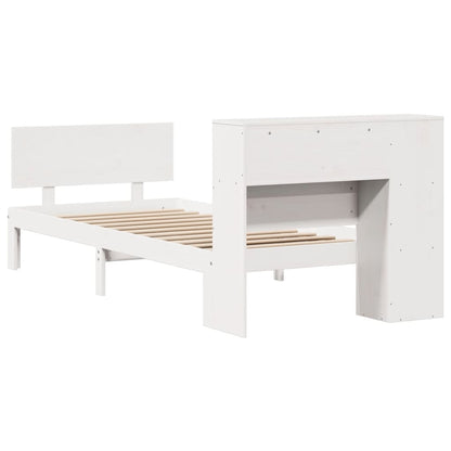 Letto Libreria senza Materasso Bianco 100x200 cm Legno di Pino - homemem39