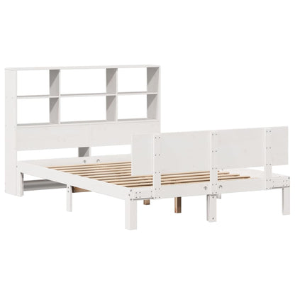 Letto Libreria senza Materasso Bianco 120x190 cm Legno di Pino - homemem39