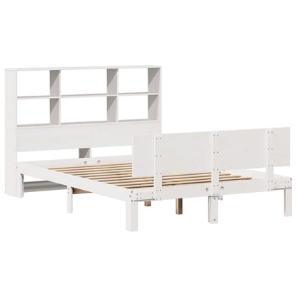 Letto Libreria senza Materasso Bianco 140x200 cm Legno di Pino - homemem39