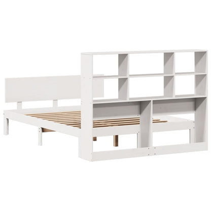 Letto Libreria senza Materasso Bianco 140x200 cm Legno di Pino - homemem39