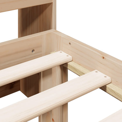 Giroletto con Libreria senza Materasso 75x190 cm in Legno Pino - homemem39