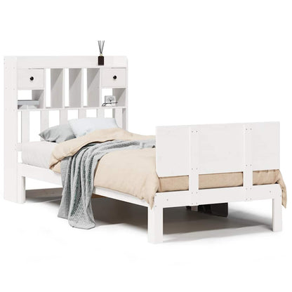 Letto con Libreria senza Materasso 75x190 cm in Legno Pino - homemem39