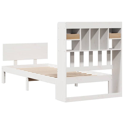Letto con Libreria senza Materasso 75x190 cm in Legno Pino - homemem39