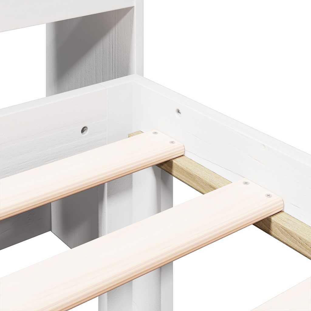 Letto con Libreria senza Materasso 75x190 cm in Legno Pino - homemem39