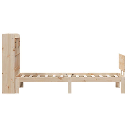 Letto Libreria senza Materasso 90x190 cm Legno Massello Pino - homemem39