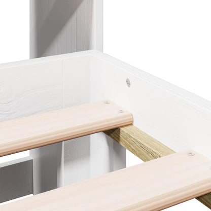 Letto Libreria senza Materasso Bianco 135x190 cm Legno di Pino - homemem39