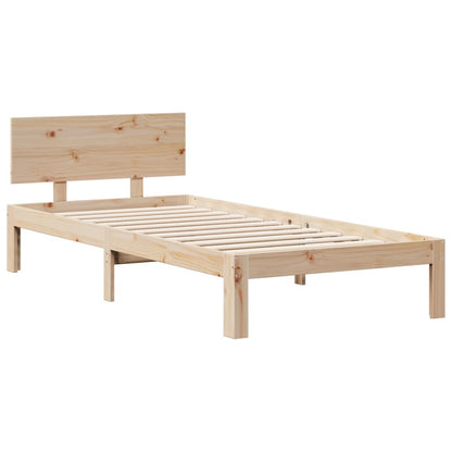 Letto Libreria senza Materasso 100x200 cm in Legno di Pino - homemem39