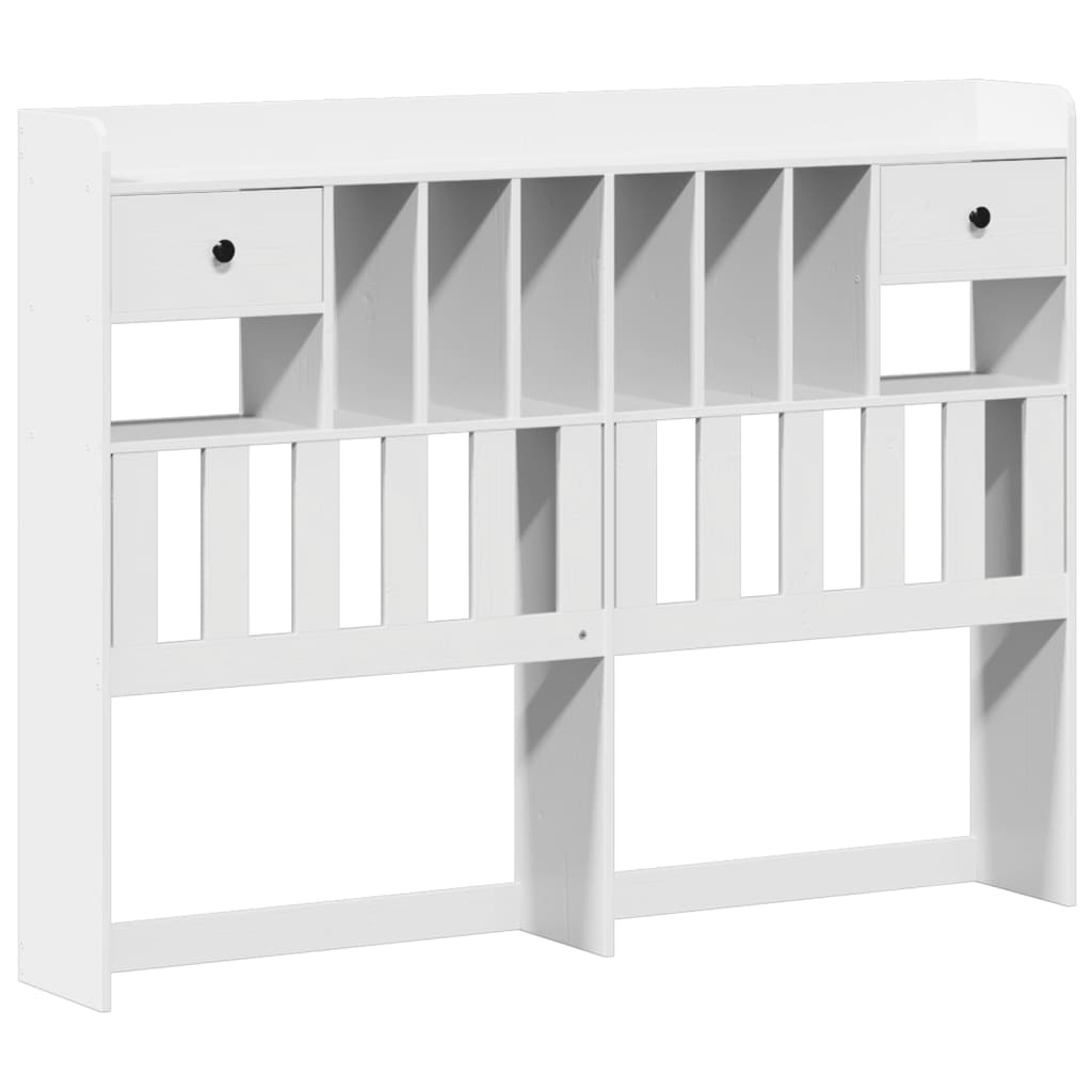 Letto Libreria senza Materasso Bianco 140x200 cm Legno di Pino - homemem39
