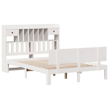 Letto Libreria senza Materasso Bianco 160x200 cm Legno di Pino - homemem39