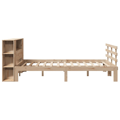 Letto Libreria senza Materasso 135x190 cm in Legno di Pino - homemem39