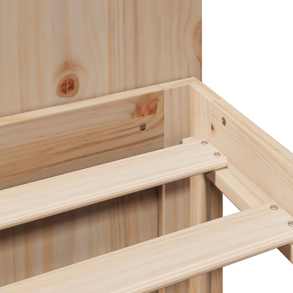 Letto Libreria senza Materasso 135x190 cm in Legno di Pino - homemem39