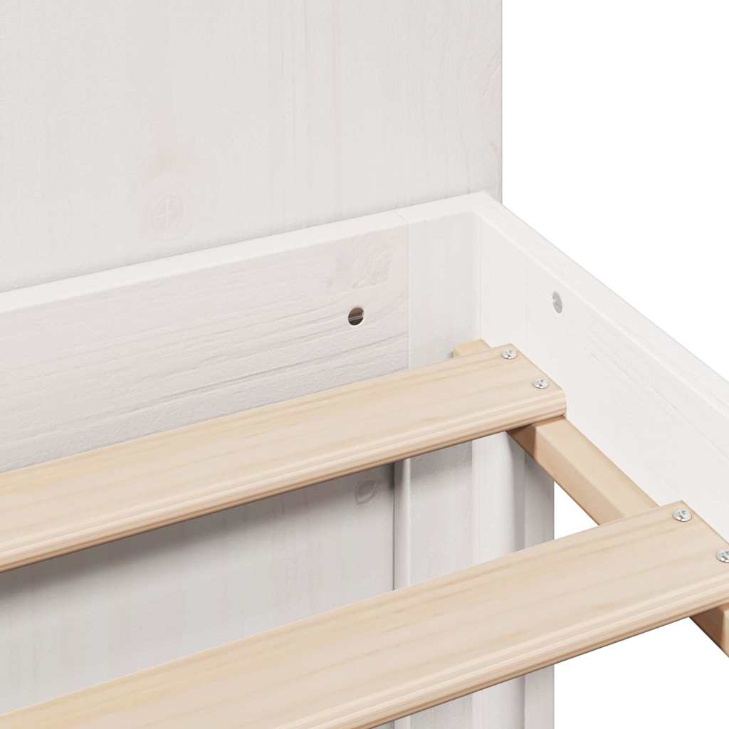 Letto Libreria senza Materasso Bianco 135x190 cm Legno di Pino - homemem39