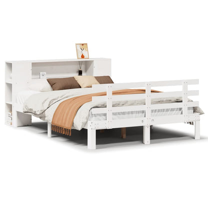 Letto contenitore senza Materasso Bianco 160x200 cm in Legno Massello di Pino | homemem39