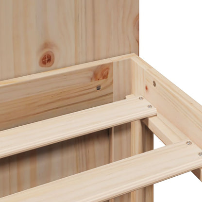 Letto Libreria senza Materasso 200x200 cm in Legno di Pino - homemem39