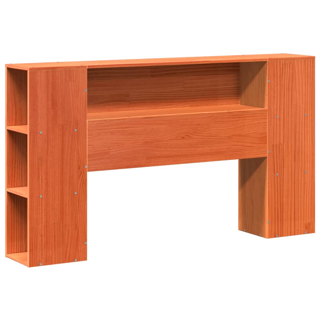 Letto Libreria senza Materasso Marrone Cera 140x190 cm in Pino - homemem39