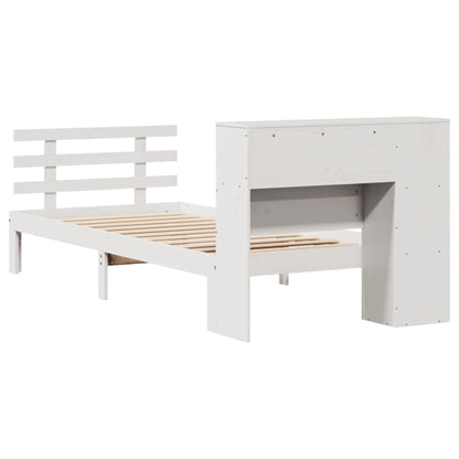 Letto con Libreria senza Materasso 75x190 cm in Legno Pino - homemem39