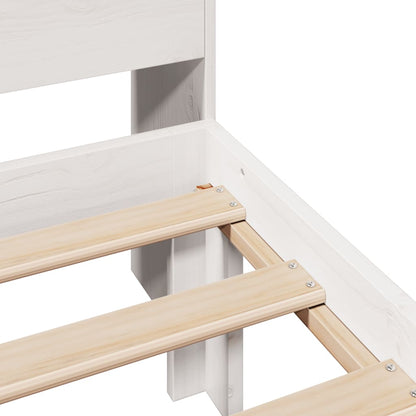 Letto Libreria senza Materasso Bianca 90x200 cm Legno di Pino