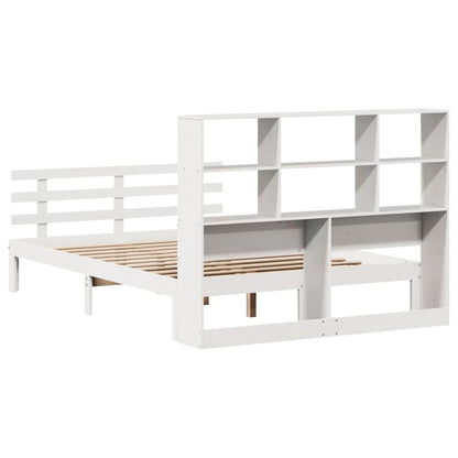 Letto Libreria senza Materasso Bianco 120x190 cm Legno di Pino - homemem39