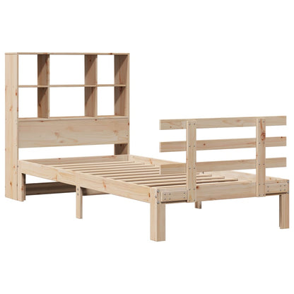 Letto Libreria senza Materasso 90x200 cm Legno Massello Pino - homemem39