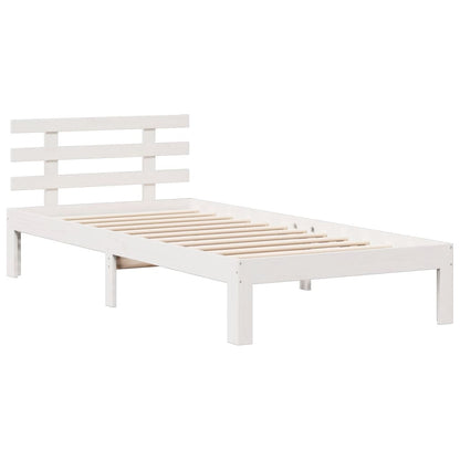 Letto con Libreria senza Materasso 75x190 cm in Legno Pino - homemem39