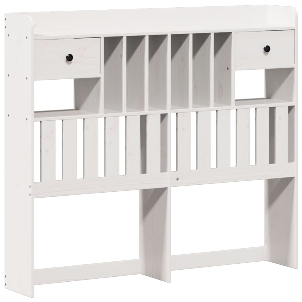 Letto Libreria senza Materasso Bianco 135x190 cm Legno di Pino - homemem39