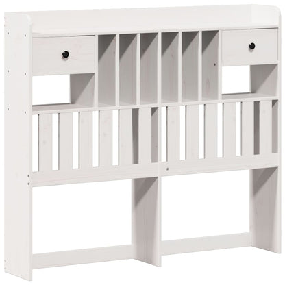 Letto Libreria senza Materasso Bianco 135x190 cm Legno di Pino - homemem39
