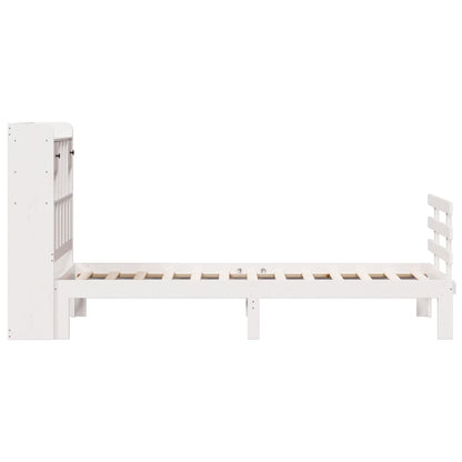 Letto Libreria senza Materasso Bianca 90x200 cm Legno di Pino - homemem39