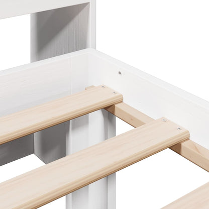 Letto Libreria senza Materasso Bianca 90x200 cm Legno di Pino - homemem39